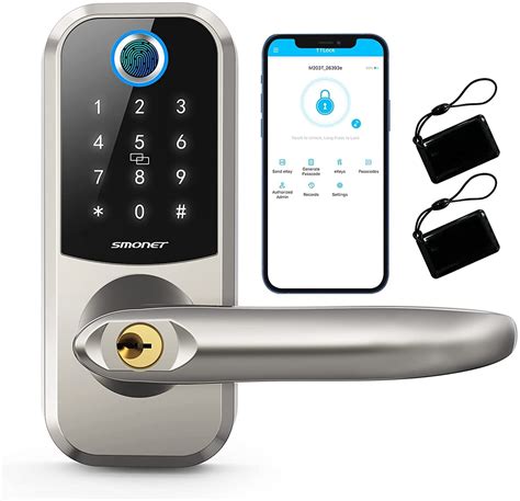 keyless entry smart door lock with card reader|smart lock for keyless entry.